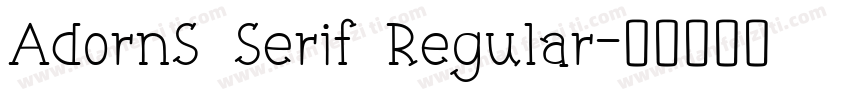 AdornS Serif Regular字体转换